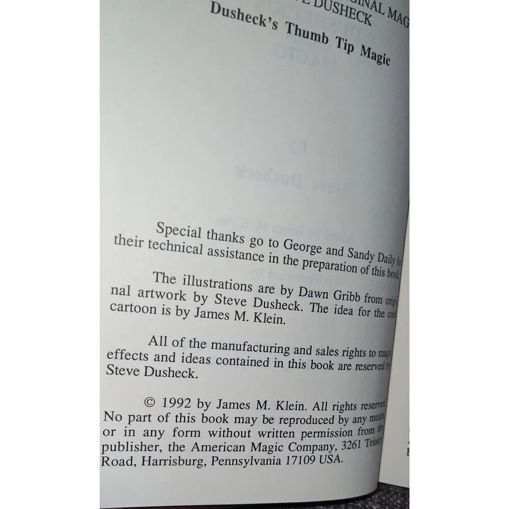 DUSHECK'S COIN MAGIC Dusheck's Magic Series No. 2 First Ed 1992